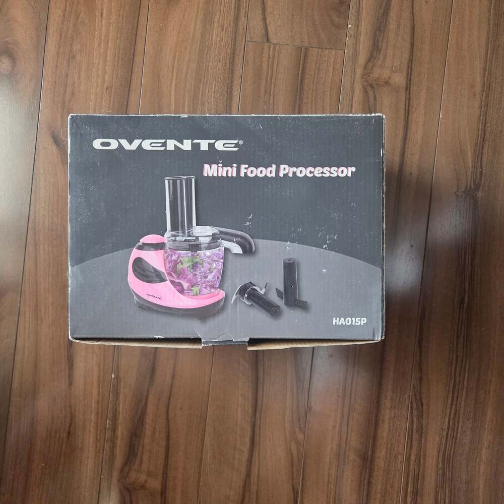 Ovente Mini Food Processor Pink HA015P HL-2039